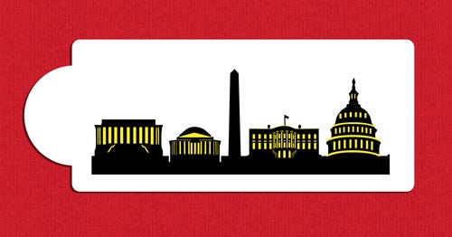 Washington Dc Detailed Skyline Cake Stencil