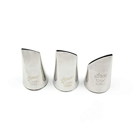 Ateco 3 Piece Korean Flower Tip Set 124k, 125k, 126k