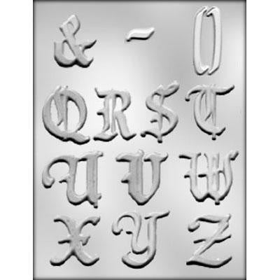 Fancy Letter Q to Z & Symbols Chocolate Mold