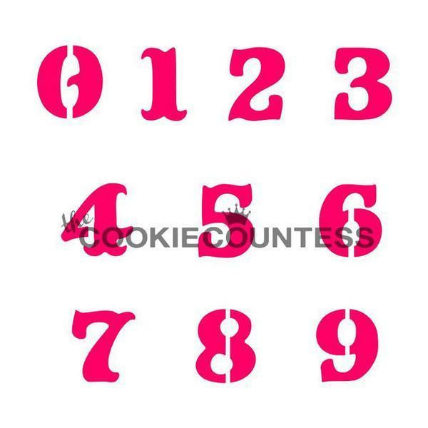 Block Numbers Stencil