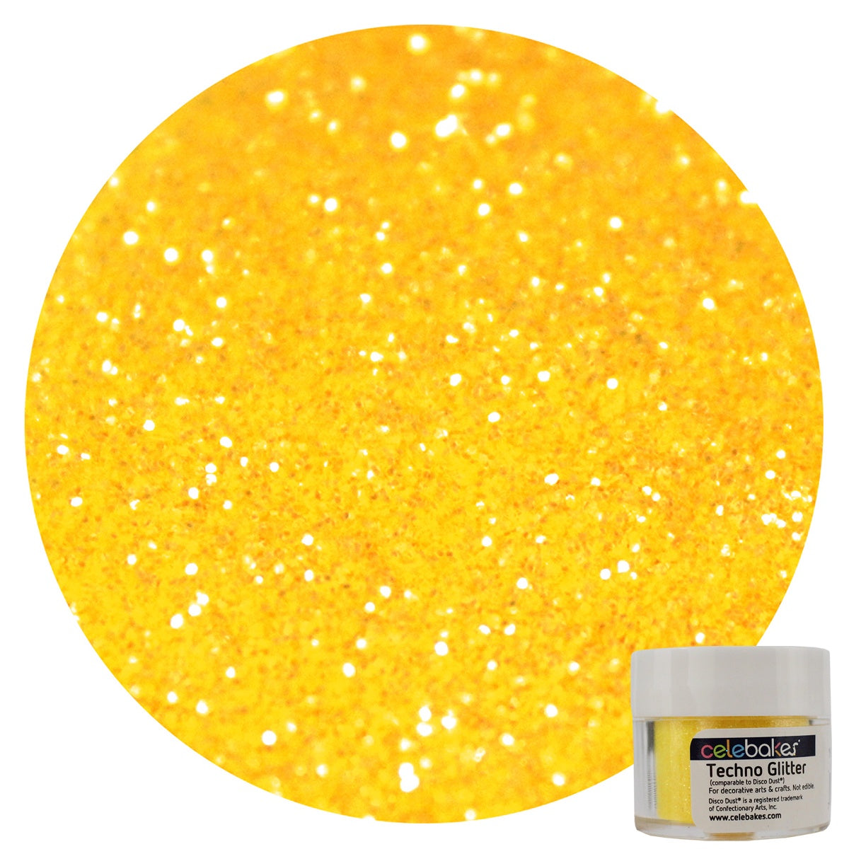 Celebakes Yellow Citrine Techno Glitter