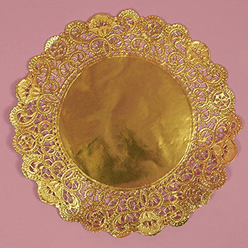 4" Gold Doilies - 10 Pieces