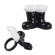 Santa Boots Cupcake Rings