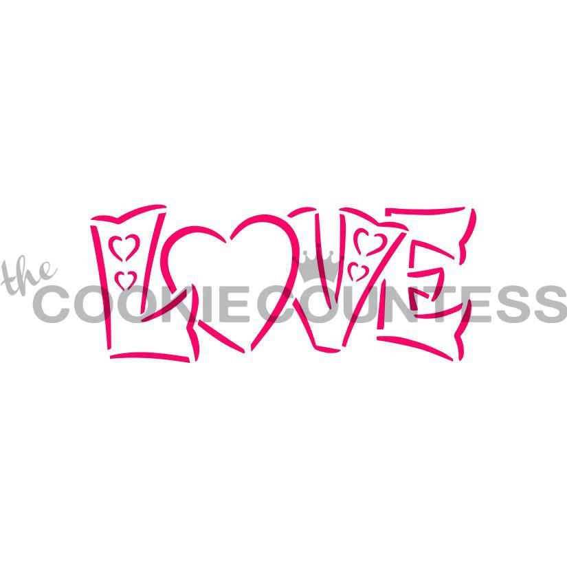 LOVE Word Paint Your Own Stencil