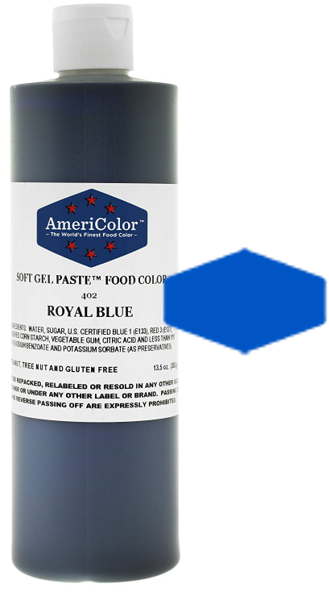 Royal Blue, Americolor Soft Gel Paste Food Color, 13.5oz