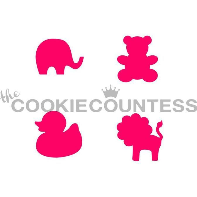 Baby Animals 4some Stencil