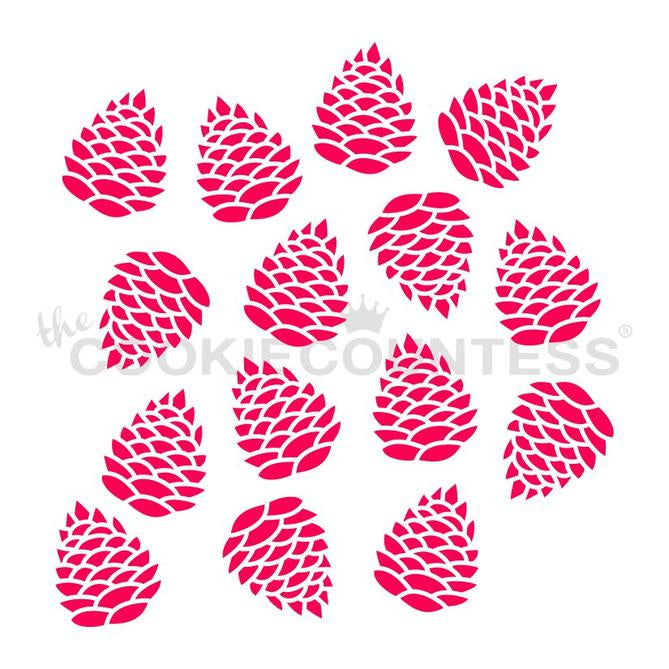 Pinecones Stencil