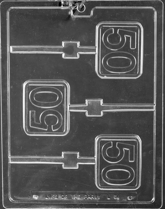 50th Anniversary/Birthday Plain Lollipop Chocolate Mold