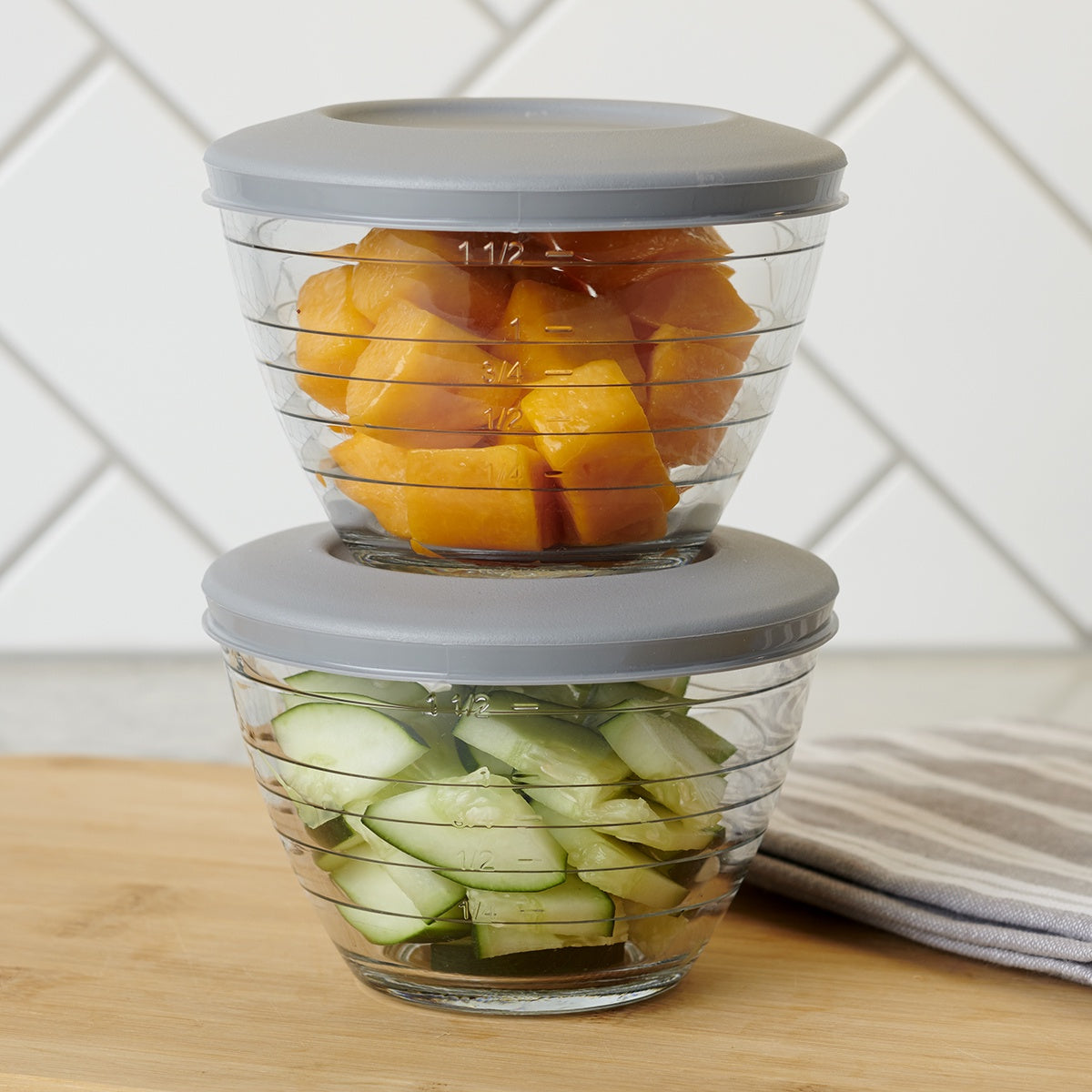 2 Cup, 4 Piece Prep Bowl Set