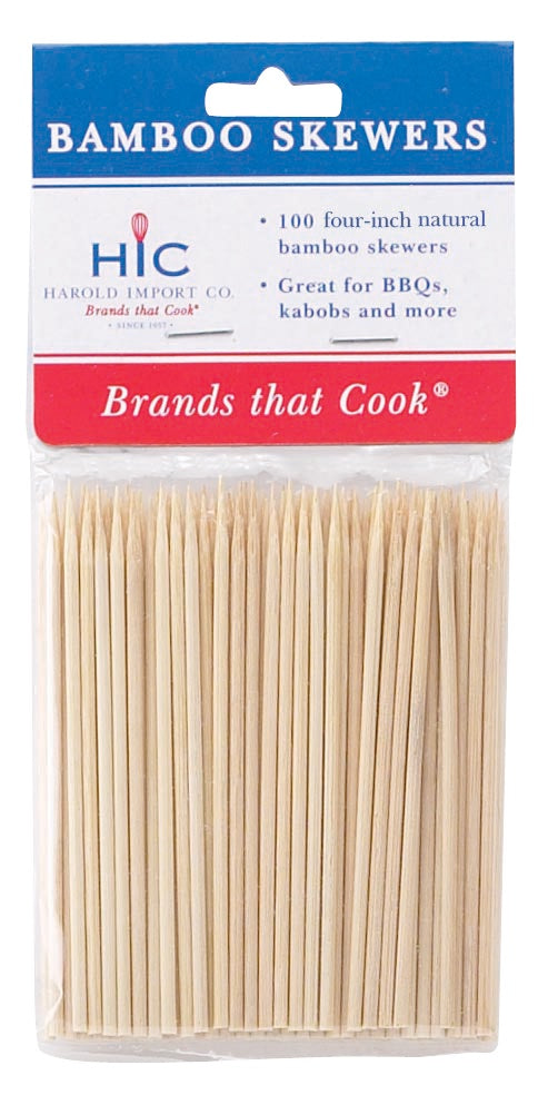 4 Inch Bamboo Skewers, Package of 100