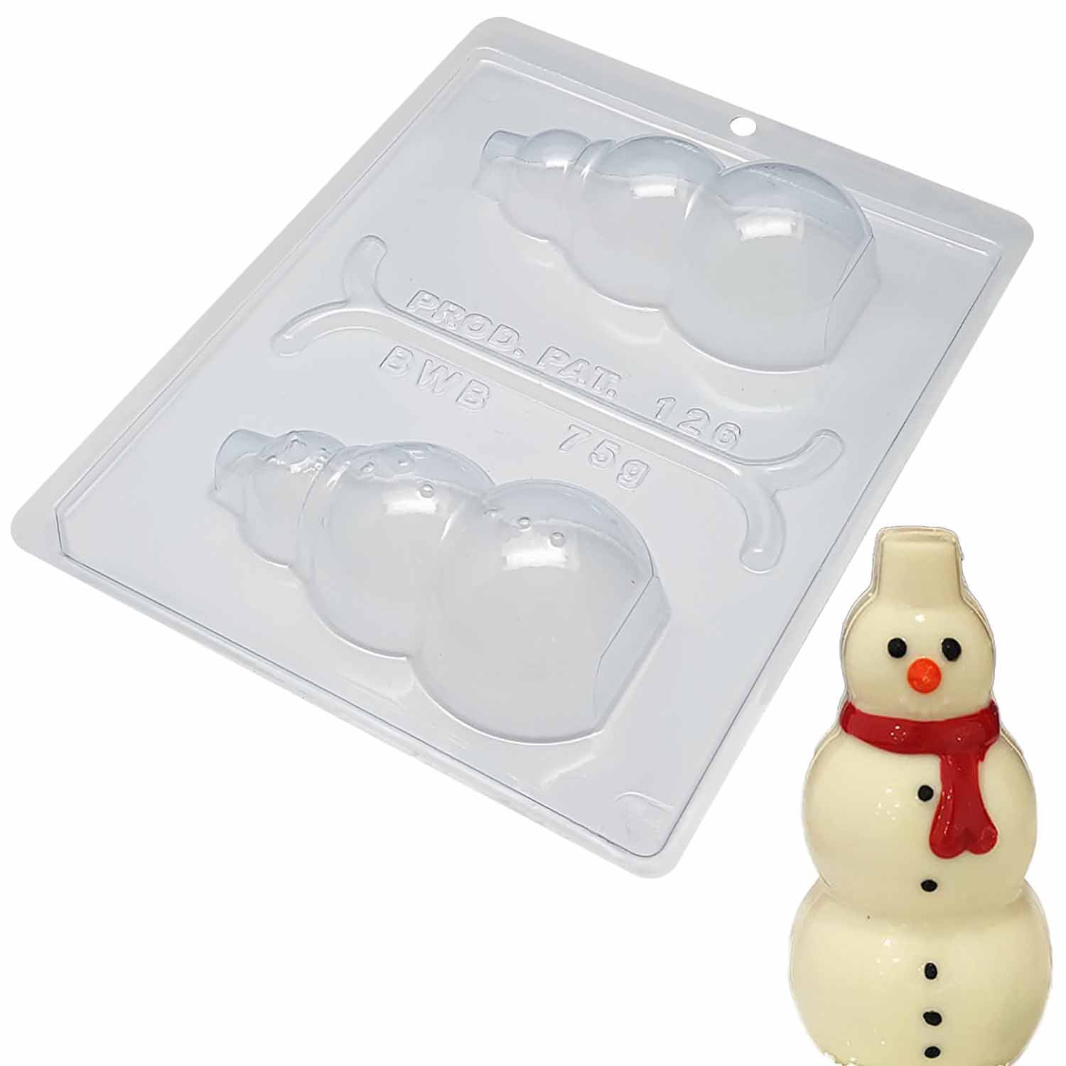 Small Snowman with Scarf - Silicone Mold –