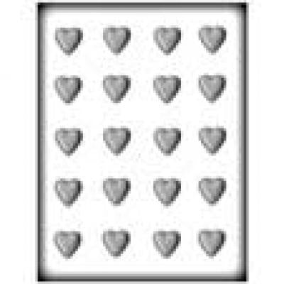 7/8 Inch, Plain Heart Hard Candy Mold