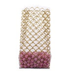 4x2.5x9.5 Bags - Gold Scalloped Circles - 10 Bags