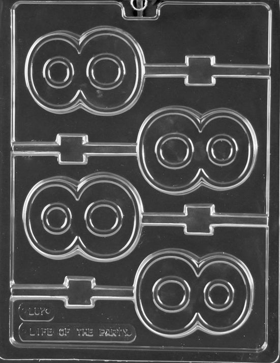 Number 8 Lollipop Chocolate Mold