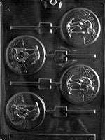Skier Lollipop Chocolate Mold