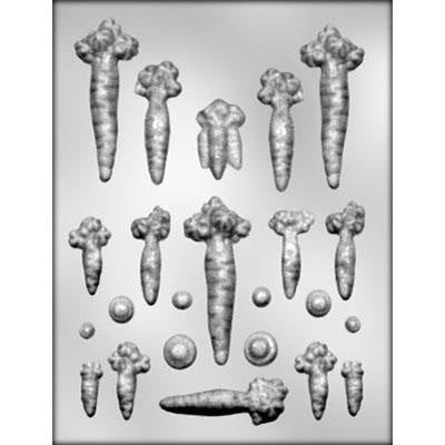 Assorted Carrots & Eyes Chocolate Mold