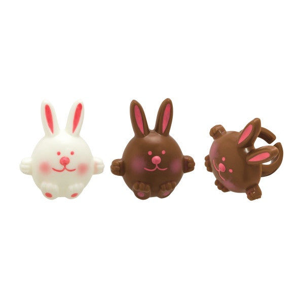Cute Bunny Cupcake Rings - 12 Rings