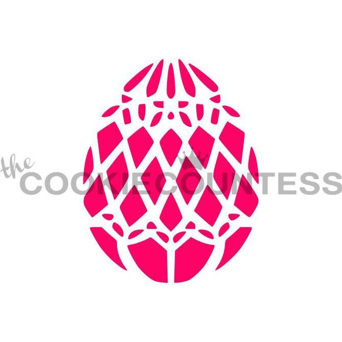 Easter Egg Diamond Pattern Stencil