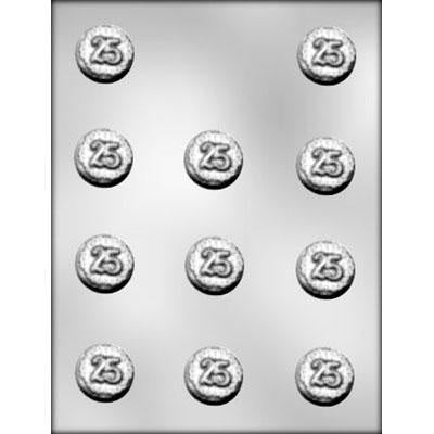 Number 25 Mint Chocolate Mold