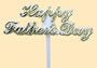 Happy Father's Day Pick - Gold on white