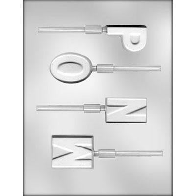 Initial M-N-O-P Lollipop Chocolate Mold