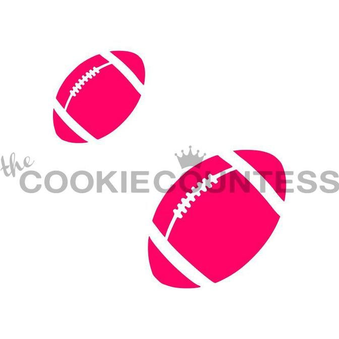 Football with 2 Sizes Stencil