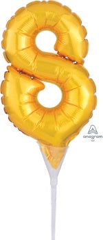 Air Filled, Gold Number 8 Cake Pick
