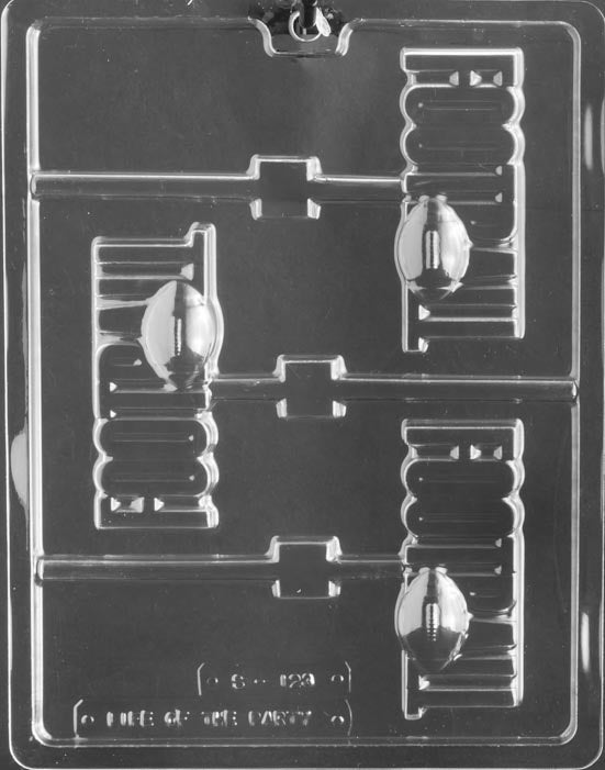 Football In Letters Lollipop Chocolate Mold