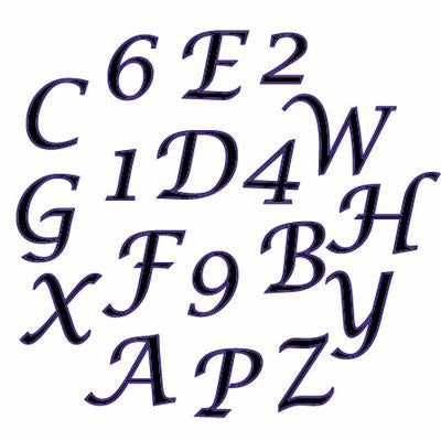FMM Script Upper Case Letters & Numbers Tappit Set