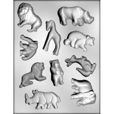 Zoo Animal Assortment Chocolate Mold (10 Cavities)