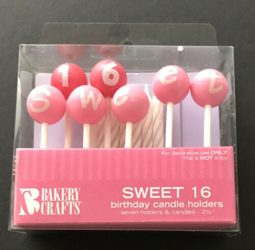 3D Sweet 16 Candle Holders