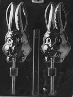 Large Long Eared Bunny Face Chocolate Mold