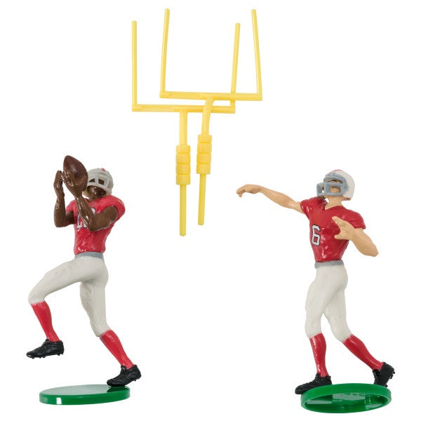 Football Touchdown Cake Topper Set