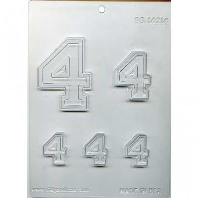 Collegiate Number 4 Chocolate Mold