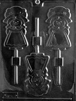 Girl Pilgrim Lollipop Chocolate Mold