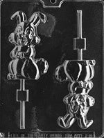 Medium Happy Bunny Lollipop Chocolate Mold