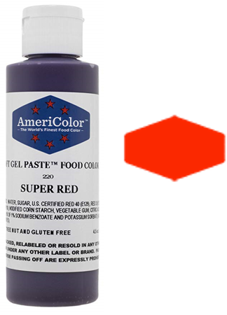 Super Red, Americolor Soft Gel Paste Food Color, 4.5oz