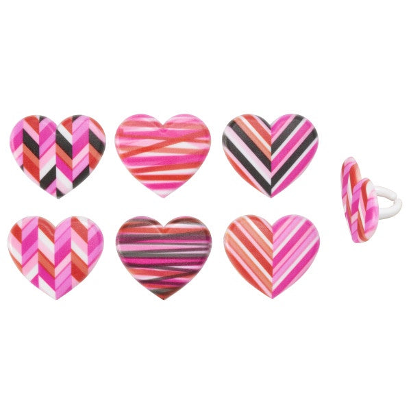 Fresh Geometric Heart - 12 Rings