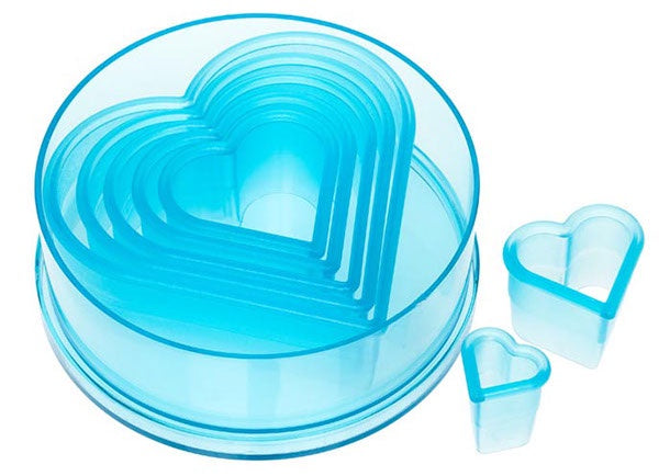 Ateco 7 Piece Heart Plain Cutter Set