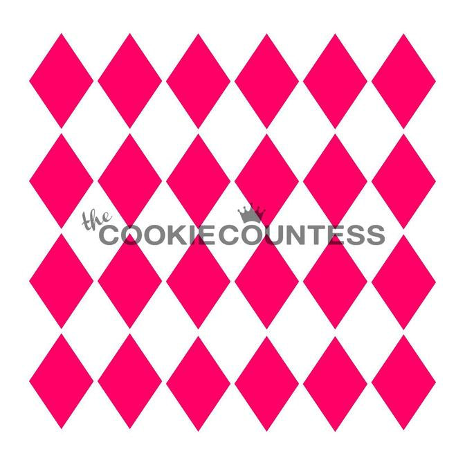 Harlequin Diamond Pattern Stencil