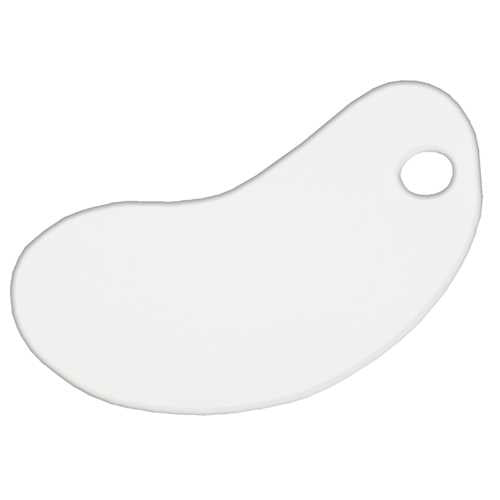 White Plastic Bowl Scraper - 6.5 x 4