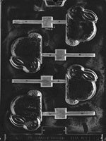 Crouching Bunny Lollipop Chocolate Mold