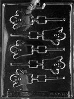 Small Ghost Lollipop Chocolate Mold