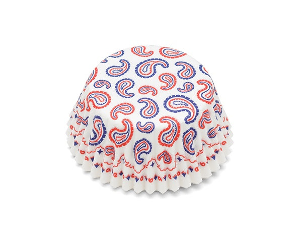 White Bandana Baking Cups - 50 Cupcake Liners