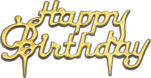 Happy Birthday Gold Script