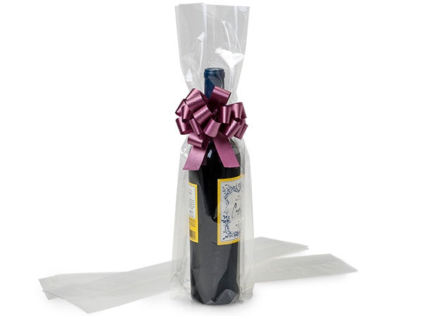 4.25x4x18 Clear Cellophane Bags (Wine Bottle) | 5 Pack