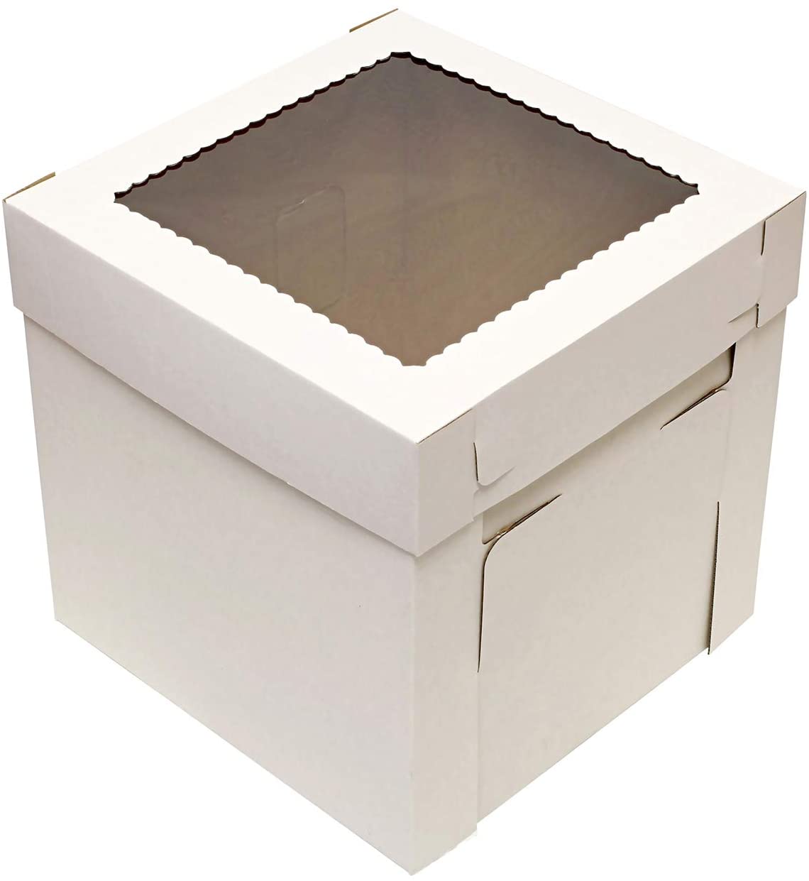 Tall, 2 Piece, 8 Inch White Cake Box - 8x8x8