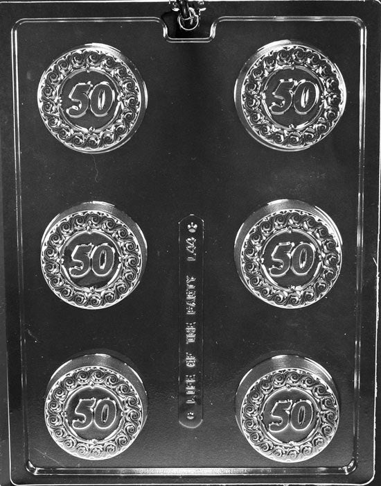 50th Anniversary/Birthday Chocolate Covered Cookie Mold