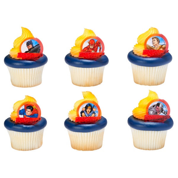 Justice League Cupcake Rings, 12 Rings