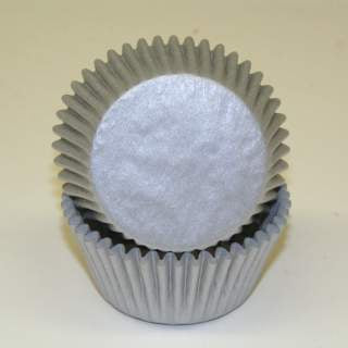 Silver, Standard Size Bake Cups - 50ish Cupcake Liners